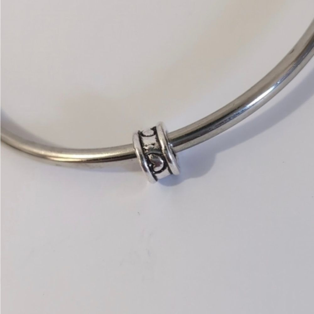 Silver Heart Spacer Charm for Pandora Style‎ Bracelet